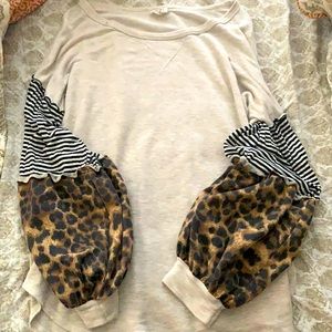 Cheetah print blouse